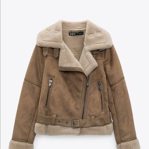 Zara double faced fur jacket
